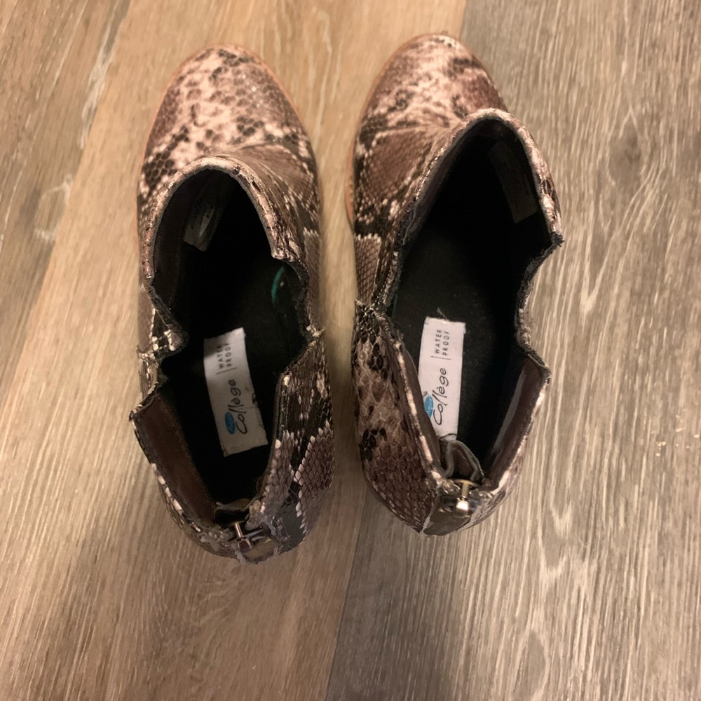 Waterproof Python Cut-Out Booties - image 5